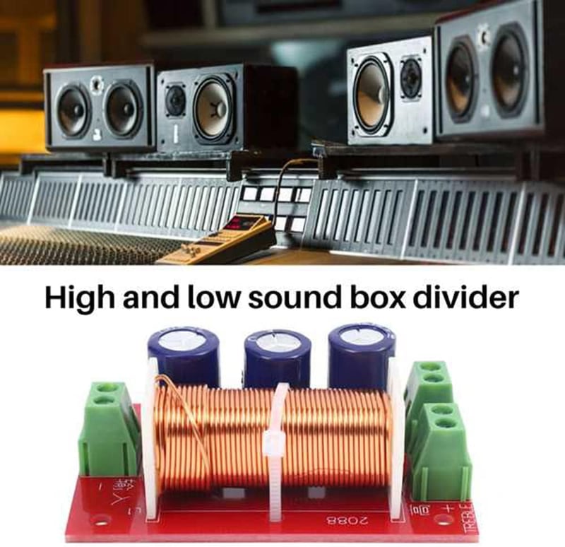 Gokelomg 400W Hangszóró Frekvenciaváltó - 2-Utas Alacsony Frekvenciás Szűrő 4-16 Ohm Hangszórókhoz, Audiorendszerekhez