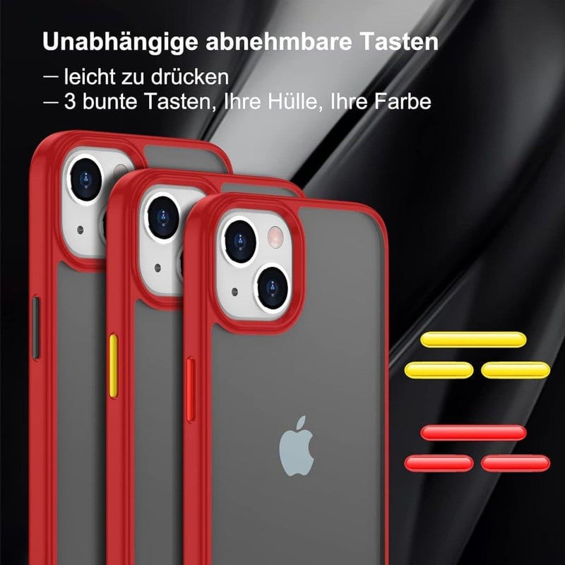 iPhone 13 Piros-Áttetsző Ütésálló Szilikon Védőtok