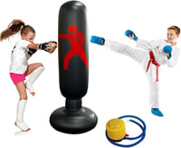 Felfújható 160 cm-es boxzsák gyerekeknek és felnőtteknek - Karate, taekwondo gyakorló állvány pumpával 1