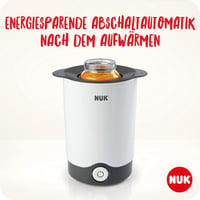 NUK Thermo Express Plus Cumisüveg Melegítő - Gyors 90 Másodperces Melegítés Otthon és Utazáshoz, Autós Adapter Kábellel, Fehér 4