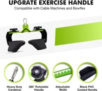 SevnElk Forgó Evezőfogantyú Kábeles Edzéshez - Lat Lehúzó Adapter Hátizom és Tricepsz Edzéshez - Krómozott Acél Fitnesz Kiegészítő 3