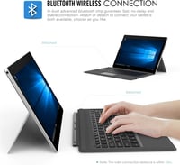 MoKo Bluetooth Billentyűzet Microsoft Surface Pro 7/6/5/4/3 Tablethez - 7 Színű LED Háttérvilágítás, Beépített Touchpad, Újratölthető Akkumu 4
