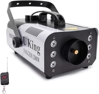 U`King 1200W Füstgép 6 RGB LED Világítással - Vezeték Nélküli Távirányítóval, 8m Hatótávolság, 1L Tartály, Fém Ház, DJ Partykhoz, Koncertekh 4