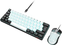 RedThunder K62 60% Vezetékes Gamer Billentyűzet és Egér Szett, QWERTZ DE Kiosztás, Ultrakönnyű Méhsejt Kialakítás PC Mac PS5 Xbox Játékosokn 1