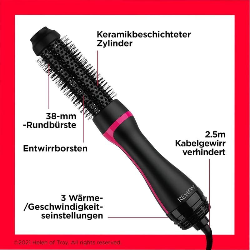 Revlon One-Step Style Booster 38mm Körkefés Hajszárító és Formázó - Kerámia Bevonatú, Ion Technológiával, Dúsabb Hajért