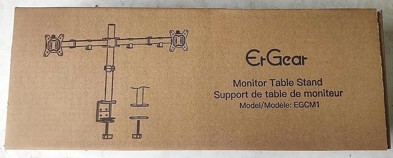 ErGear Dual Monitor Tartó 13-32" Képernyőhöz, Magasságállítható Dönthető