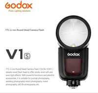 Godox V1-S TTL Vaku Sony Kamerákhoz - Kerek Fejű Vakuegység 2.4G 1/8000s HSS 76W Speedlite 2600mAh Li-Ion Akkumulátorral EU plug 2