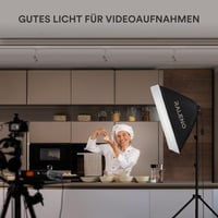 RaLeno Softbox Szett - 50x50cm Fotó Stúdió Világítás, 2db 50W LED Izzóval, 210° Forgatható, 200cm Állvánnyal, Hordtáskával - Fotózáshoz, Vid 7