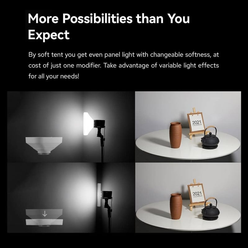 Godox ML-CS1625 Diffúziós Sátor Szett 3 Adapterrel - Kompatibilis V1, V860III, ML30, ML60, AD100PRO, AD200PRO, AD300PRO Vakukkal - Stúdió Fo