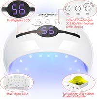 NAILGIRLS 48W UV LED Körömszárító Lámpa - Hordozható, LCD Kijelzős, 3 Időzítővel 2
