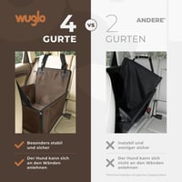 Megerősített barna kutyaülés autóba - Vízálló, stabil kisebb és közepes ebeknek (S méret) 3