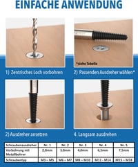 STONE REEF Profi csavarkiszedő készlet 5 részes HSS 4241 acélból 3