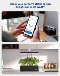 iDOO WiFi Okos Beltéri Hidropónikus Kertészet LED Lámpával, 12 Kapszulás 6