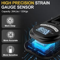 OSDUE Digitális Kézerőmérő, Fekete, 120kg-os, USB-töltős 4