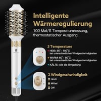webeauty 5 az 1-ben Hajszárító és Hajformázó Készlet - 110.000 RPM, 200 Millió Negatív Ion, Kefés Hajszárító és Légáramú Hajgöndörítő, Fehér 4