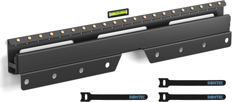 BONTEC TV Fali Tartó Fúrás Nélkül - 26-55" LED/LCD/OLED Képernyőkhöz, 50kg Teherbírás, VESA 400x400mm, Dönthető, Vékony Kivitel, Egyszerű Fe