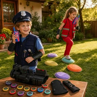 Udvari nyomozó kaland: gyerek walkie-talkie + távcső + 6 db lépkő + 12 db tájoló + 2 db karvédő 1