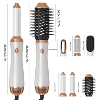 Remington 6 az 1-ben hajformázó szett: hajszárító, körkefe, meleglevegős kefe, automata hajgöndörítő 9