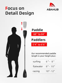 Abahub 2 az 1-ben Állítható SUP és Kajak Evező Alumínium Nyéllel - Könnyű, Úszóképes, Utazásbarát Paddleboard Lapát Kezdőknek 3