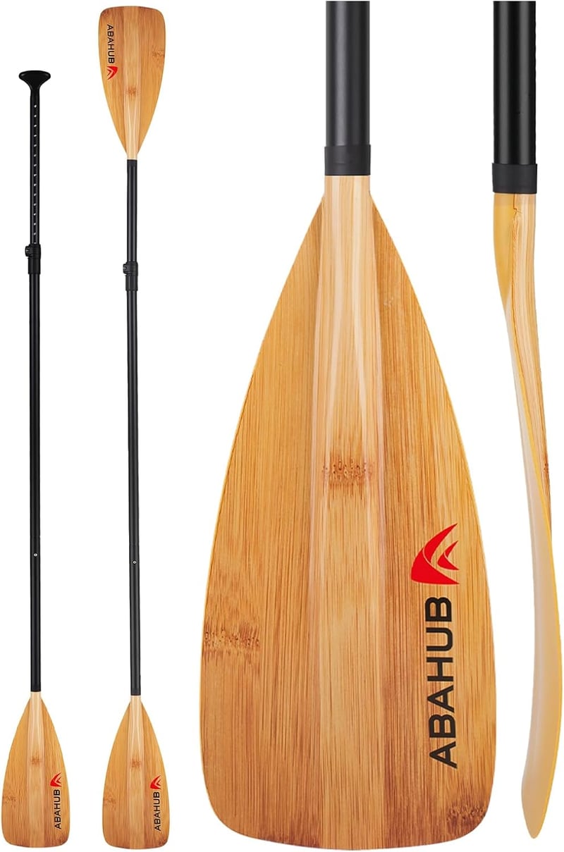 Abahub 2 az 1-ben SUP kajak evező alumínium állítható stand up paddle deszkához - 2 in 1 paddle bamboo print