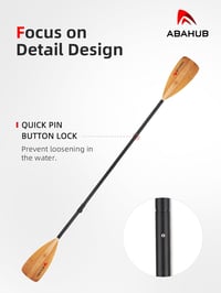 Abahub 2 az 1-ben SUP kajak evező alumínium állítható stand up paddle deszkához - 2 in 1 paddle bamboo print 4