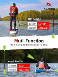 Abahub 2in1 SUP Kajak Evező Alumínium Teleszkópos 173-213cm Állítható 2