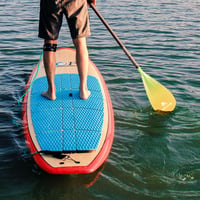 Abahub 3 részes karbon SUP evező táskával, teleszkópos 170-218 cm, műanyag lapáttal, sárga hullám mintázattal, SUP deszkához 7