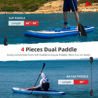 Abahub 4 részes Karbon SUP/Kajak Evező - 2 az 1-ben Állítható Paddleboard Lapát, Könnyű Szénszálas Nyéllel, Kezdőknek és Haladóknak 3