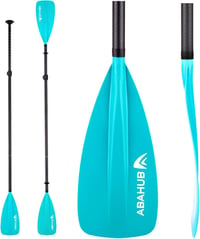 Abahub 4 részes szénszálas SUP evező, 2 az 1-ben állódeszkás evezőpala - Blue-2 in 1 SUP/kayak paddle 1