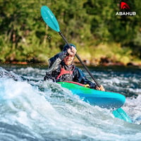 Abahub Állítható Kajak Evező 220-240 cm - Alumínium Nyéllel, Műanyag Lapáttal, Evezőrögzítővel - Könnyű, Úszóképes, 3 Részre Bontható Túraev 7