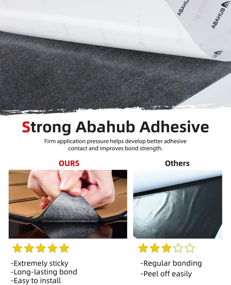 Abahub EVA hab csúszásmentes hajó fedélzet burkolat öntapadós teak mintás