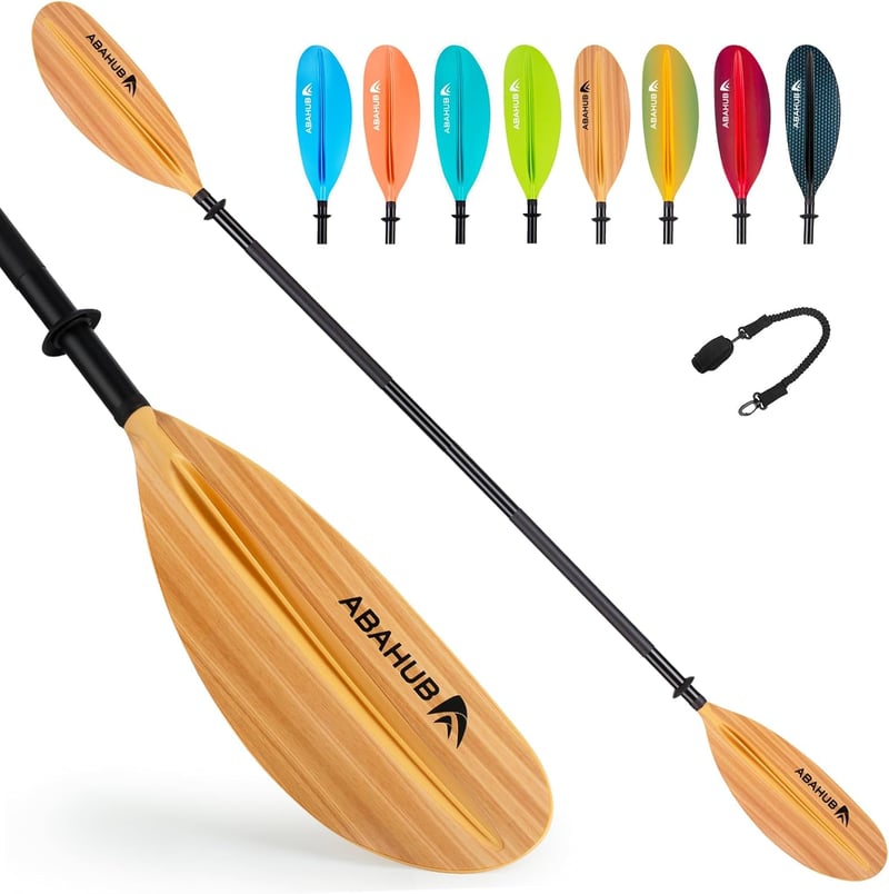 Abahub Kajak Evező 218-241 cm Alumínium Tengely Dupla Lapát Fekete/Fehér/Piros/Kék/Zöld/Narancs/Sárga