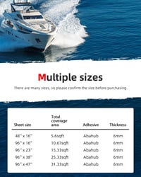 Abahub Kék EVA öntapadó csúszásgátló fedélzet borító taposó matrac csónakhoz, jacht, SUP, kajak és paddleboard 7