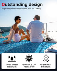 Abahub Kék EVA öntapadó csúszásgátló fedélzet borító taposó matrac csónakhoz, jacht, SUP, kajak és paddleboard 4