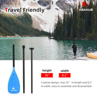 Abahub SUP evező 3 részes teleszkópos 173-213 cm alumínium fekete/kék/zöld - blue 5