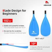 Abahub SUP evező 3 részes teleszkópos 173-213 cm alumínium fekete/kék/zöld - blue 2