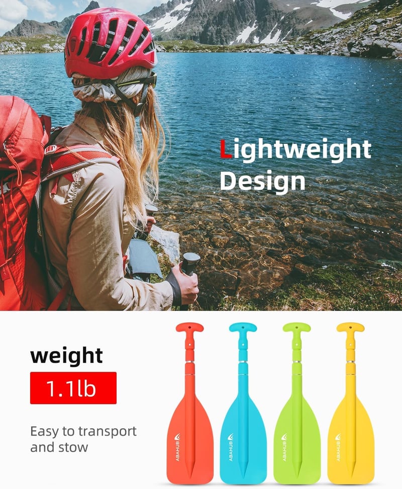 Abahub Teleszkópos Evező 53-106 cm Alumínium Kajakozáshoz Kenuhoz Gumicsónakhoz