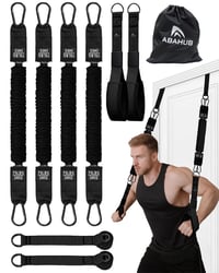 Abahub set traka za triceps s 2 podesiva sidra za vrata, 75-300 lbs — nedostaje 1 traka otpora od 34 kg (stanje: vidi 2. sliku) 3