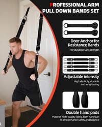 Abahub set traka za triceps s 2 podesiva sidra za vrata, 75-300 lbs — nedostaje 1 traka otpora od 34 kg (stanje: vidi 2. sliku) 7