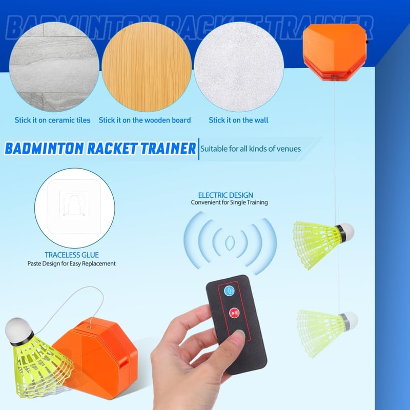 Abaodam Badminton Trainer elektromos tollaslabda edzőgép távirányítóval