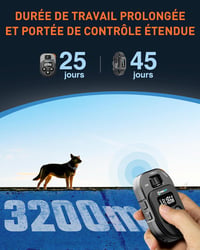 ABBIDOT Kiképző Nyakörv Kutyáknak - 3,2 km Hatótáv, 3 Éjszakai Fény, 178 Szint, 4 Üzemmód, Elektromos Klikker, Tölthető, 6-55 kg-os Kutyákna 3