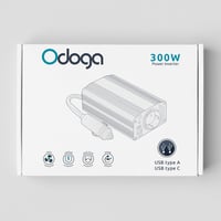 Odoga 300W autós feszültségátalakító 12V-ról 220V-ra, 2 USB porttal - szivargyújtós adapter 8