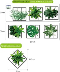 Droomhuis Növény Falmatrica Szett - 6 db Önálló Átlátszatlan Virág Falikép Konyhába, Nappaliba, Gyerekszobába, Fürdőbe - Modern Herbárium St 2
