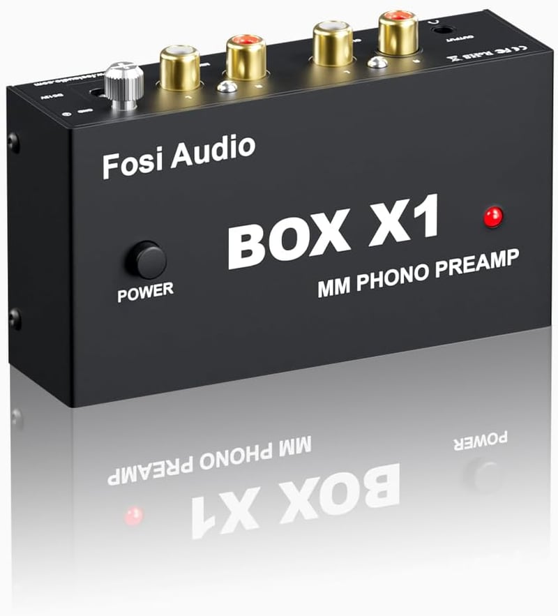 Fosi Audio Box X1 MM lemezjátszó előerősítő, fejhallgató és RCA kimenettel