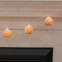 Rattan LED fényfűzér karácsonyra - beltéri, elemes, újracsomagolt 7