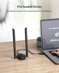 ioGiant WiFi 6 AX1800 USB adapter PC-hez, nagy hatótávolságú, Windows 10/11 6