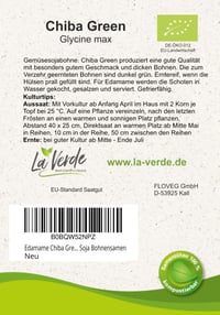 Chiba BIO zöld edamame szójabab vetőmag 2