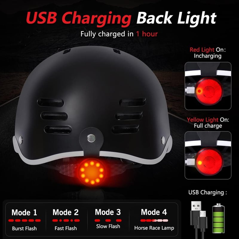 LIVALL LED-es Kerékpársisak Felnőtteknek - E-roller, BMX, Gördeszka, Trekking