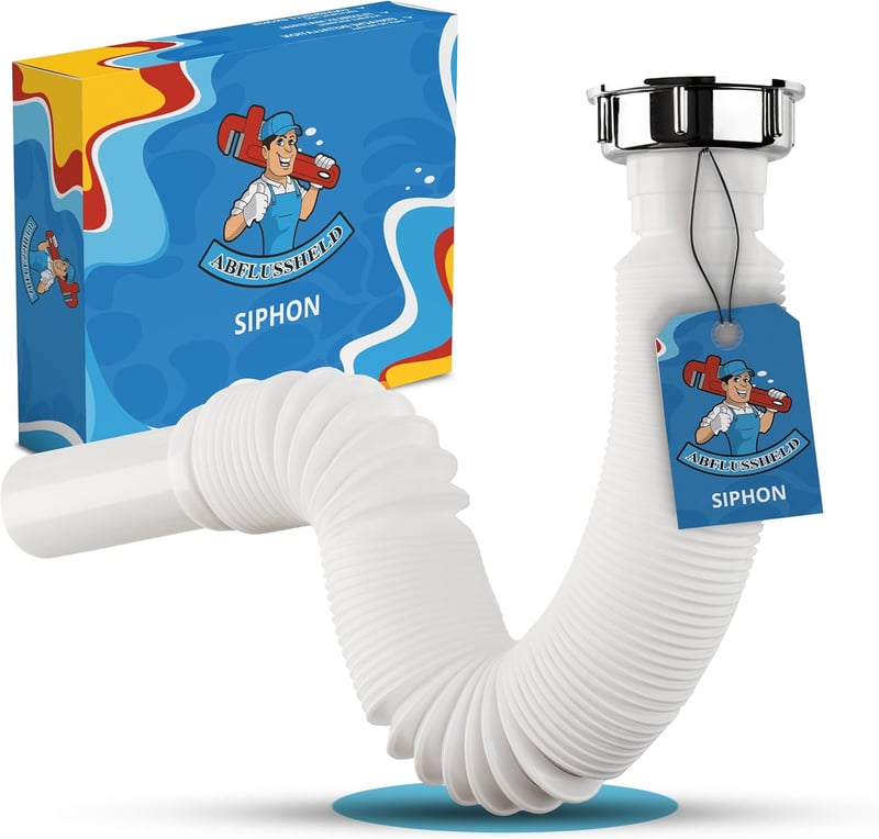 ABFLUSSHELD Flexibilis Lefolyócső 32-89 cm Mosogatóhoz Nyújtható Szifonnal
