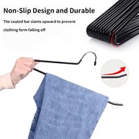 ABHENG Nadrágakasztó Fém 20 db Fekete Csúszásmentes Kompakt 38x13cm 6